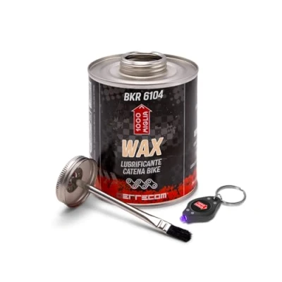 Image of Errecom 1000 Miglia BKR 6104 Dry WAX Bike Chain for and Dusty Weather Conditions 900 ml, All In One Can, Brush included