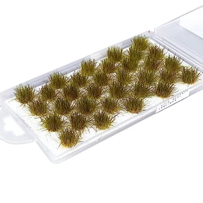 Image of MEAKTSMI 32Pcs Simulation Grass Model Tufts Miniature Static Shrub Bushes For Landscape Way