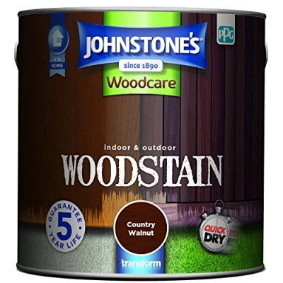 Image of Johnstone&#039;s Woodcare Indoor and Outdoor Woodstain Country Walnut 2.5L