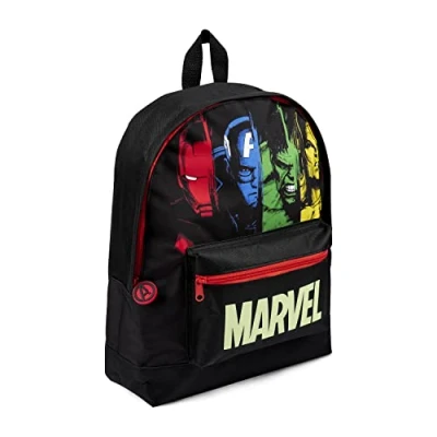 Image of Marvel Avengers Kids Childrens Backpack, Hulk Iron Man School Backpack Travel Bag For Boys and Girls, Official Merchandise
