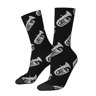 Image of KWQDOZF Tuba Socks Funny Novelty Crew Gift for Men Women Teen