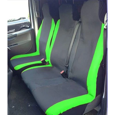 Image of Carseatcover UK® Heavy Duty GREEN Racing Fabric Van Seat Covers Fits Most Vans Single &amp; Double