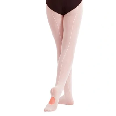 Image of High Performance Convertible Seamed Dance Ballet Tights Small pink