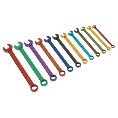 Image of Siegen Combination Spanner Set 12pc Multi Coloured Metric