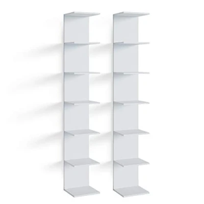 Image of Vicco Wall shelf Paolo, White, 30 x 190 cm Set of 2