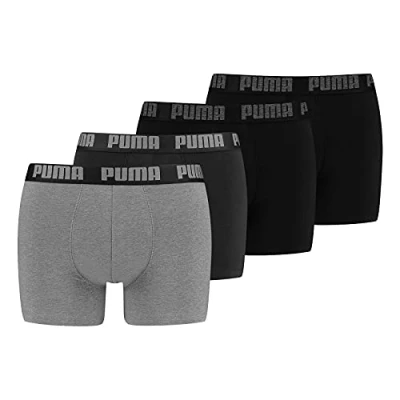 Image of PUMA Basic X4 Boxer Shorts Men Black/Black/Grey/Grey XXL Underwear