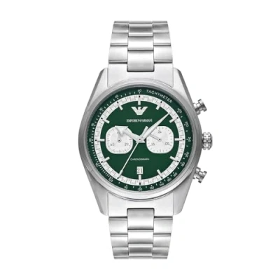 Image of Emporio Armani Racer Mens Silver Watch AR11637 Stainless Steel (archived) One Size