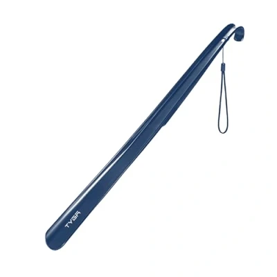 Image of TYGA Shoe Horn Extra Long Handled 23 inches, 58cm, Comfortable, Elongated Footwear Fitter (For Men &amp; Women) (Blue, 1)