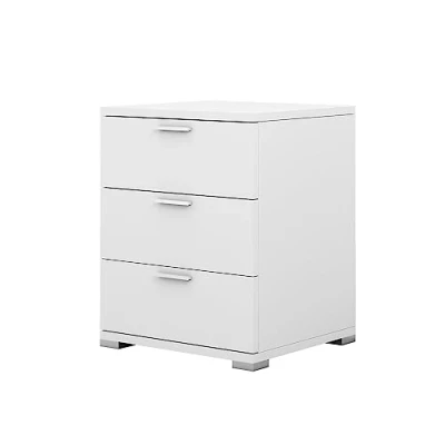Image of Oskar Store Vicco Nightstand Marseille, White/White, 46.2 x 60 cm