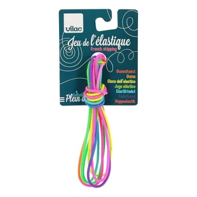 Image of Vilac French Skipping Rope for Children, Kids Jump Fitness, Multicolored, 7ft Rope, Suitable 5 Years+
