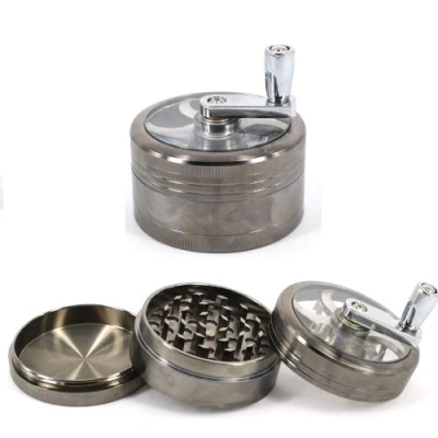 Image of Mill Grinder Zinc Metal Herb 3 Part Shark Diamond Teeth Rotary System