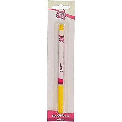 Image of FunCakes Food Pen Yellow: Writer with 100% Edible Ink, Flexible Tip for both thick and thin lines.Great personalizing your treats Messages, Quick drying time, Halal certified