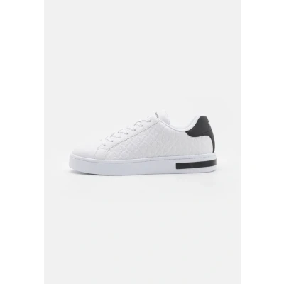 Image of Armani Exchange London Trainers, Men&#039;s, Size: 5, Optic white/black High quality imitation leather