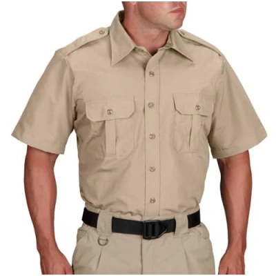 Image of Propper Tactical Dress Shirt Short Sleeve, Khaki, Small