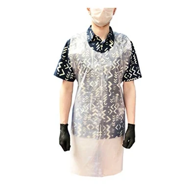 Image of Disposable White Aprons Flat Pack (Pack of 100)