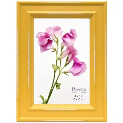 Image of inspire By Hampton PALOMA 4x6 (10x15cm) Mustard Yellow Picture Photo Frame Glass IBH PAL301946M