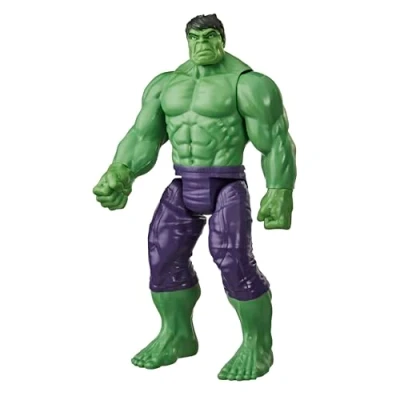 Image of avengers Marvel Titan Hero Series Blast Gear Deluxe Hulk Action Figure, 30 cm Toy, For Children Aged 4 and Up, Green