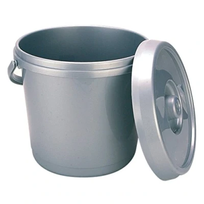 Image of Whitefurze 14L Bucket &amp; Lid, Silver