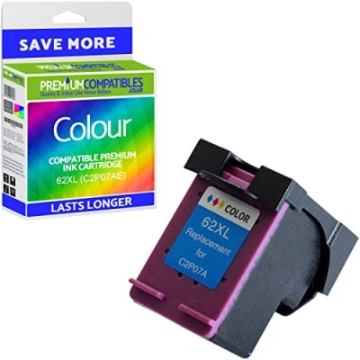 Image of Premium Compatible 62XL Colour High Capacity Ink Cartridge (C2P07AE)