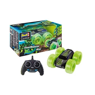 Image of Revell Control 23509 Remote Stunt Car &quot;1080 Monster Mini&quot; With Precise 2.4 GHz Control, Flips, 360 Spins, Crazy Stunts, 15.7cm in length, Black/Green