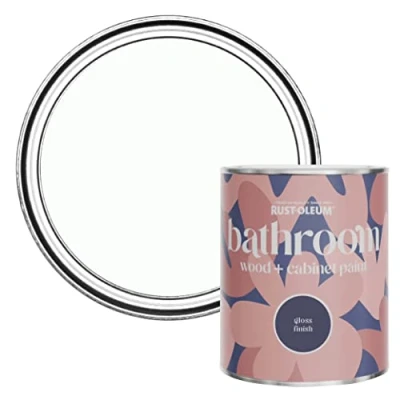 Image of Rust Oleum Grey Moisture Resistant Bathroom Wood and Cabinet Paint in Gloss Finish Moonstone 750ml
