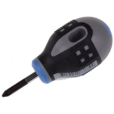 Image of Bahco BE 8801 &quot;Ergo&quot; Stubby Type Pz 1 Screwdriver, Multi Colour, 83 mm