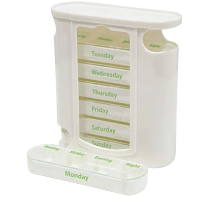 Image of 7 Day Pill Dispenser Tablet Box Organiser. 4 Compartments per Day, Breakfast, Lunch, Dinner and Bedtime. for Those who take Many Tablets on a Daily Basis. Easy Medication Management &amp; Organisation