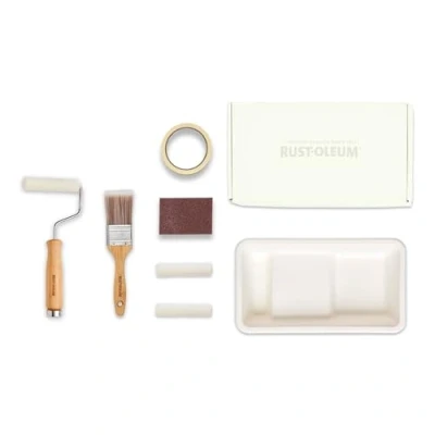 Image of Rust Oleum Ready to Roll Eco Paint Kit (Small) Bathroom Wood &amp; Cabinet Gloss Rich Greens