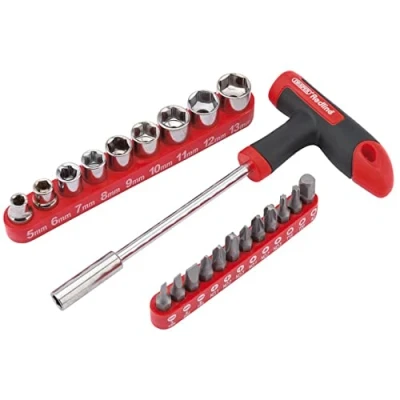 Image of Draper T Handle Driver with Socket and Bits Set (22 Piece)