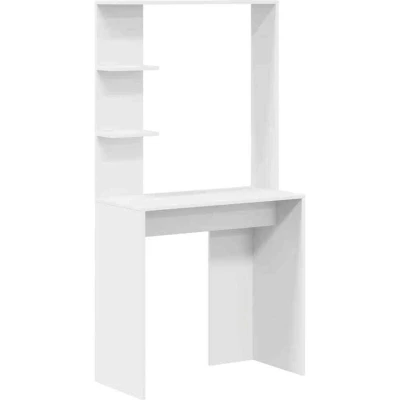 Image of vidaXL White Computer Desk Engineered wood Medium