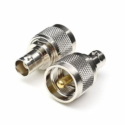 Image of Oiyagai 2pcs RF Coaxial Coax Adapter BNC Female to UHF Male PL 259 PL259 Connector