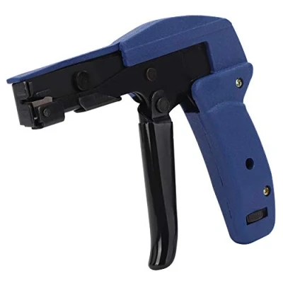 Image of Cable Tie Gun,Professional Zip Gun Install Plastic Nylon Ties Blue Chrome Vanadium Alloy Steel Fastening Tool
