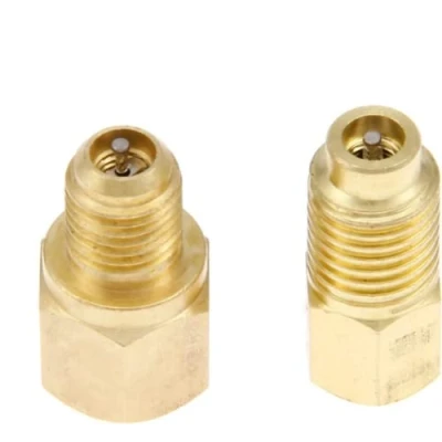 Image of gohantee R12 R22 to R134A Adapters, Refrigerant Tank, 1/4&quot; Female x 1/2&quot; Acme Male Thread Refrigeration Handling Charging Tool
