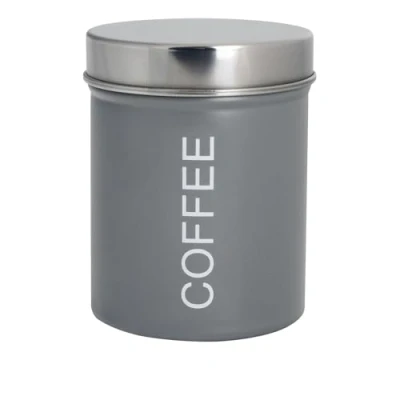 Image of Grey Metal Coffee Canister By Harbour Housewares