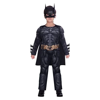 Image of (PKT) (9906062) Classic Child Kids Warner Bros Dark Knight Batman Fancy Dress Costume (3 4 Years)