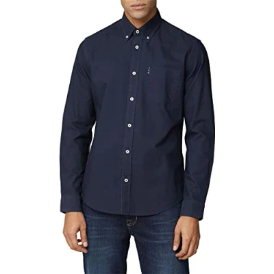 Image of Ben Sherman Men&#039;s LS Signature Oxford Shirt Casual, Blue (Dark Navy 25), XX Large (Size:XXL)