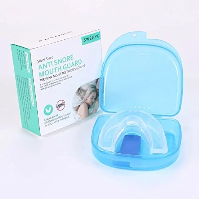 Image of Stop Snoring Mouthpiece PRO Anti Snore Device for Men &amp; Women Sleep Better Custom Night Mouth Guard Peaceful Night&#039;s Aid Apnea 1 Pack