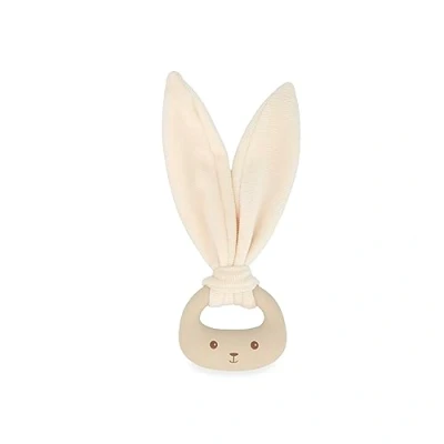 Image of Kaloo Lapinoo Baby’s Teething Ring Cream Colour Rabbit PVC and BPA Free Double Texture Baby Accessory 0 Months +, K218010