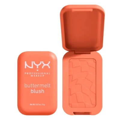 Image of NYX Professional Makeup Buttermelt Powder Blush, Up To 12H Wear, Seamless Blending, Fade and Transfer Resistant, With Shea Mango Butter, Vegan Formula, Shade: Sooner The Butta