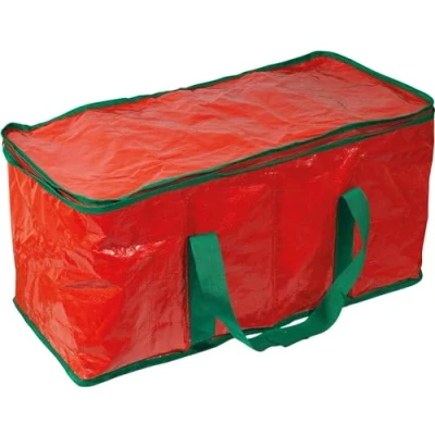 Image of Christmas Collapsible Sturdy Storage Box &amp; Bag For Xmas Baubles Ornaments Lights Tree More Decoration (Christmas 61x30x30cm)