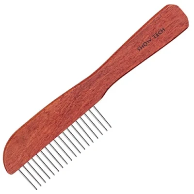 Image of Show Tech Rosewood Poodle Comb, Your Dog Grooming Expert, Suitable for all long coats, 3cm teeth, 23cm