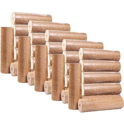 Image of AMOS 100% Natural Dry Oak Wood Heat Logs 25 Less Than 10% Moisture Easy to Light Low Ash Eco Friendly for Open Fire Stove Burner Fuel Chiminea…