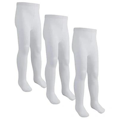 Image of Undercover 3 Pairs of Girls Cotton Rich Knitted Tights White 13