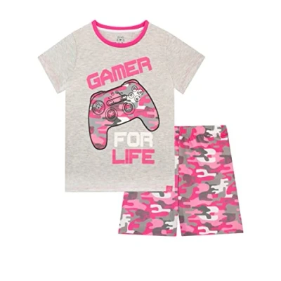 Image of Harry Bear Girls Pyjamas Gaming Pink 6 7 Years