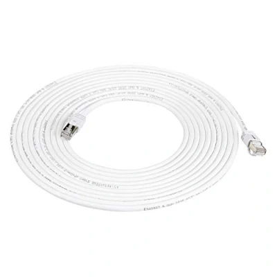 Image of Amazon Basics Cat 7 RJ45 High Speed Gigabit Ethernet Patch Internet Cable, 1 Pack, 20 Foot (6 m), White