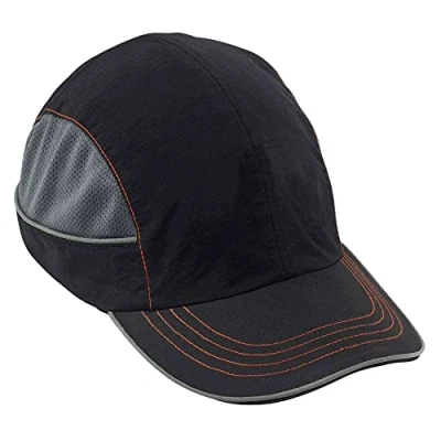 Image of Safety Bump Cap, Baseball Hat Style, Comfortable Head Protection, Long Brim, Extra Large Skullerz 8950XL,Black