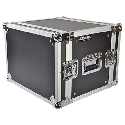 Image of 19&quot; 8U Rack Flight Case 350mm Deep, Strong Ply Construction &amp; Removable Lids