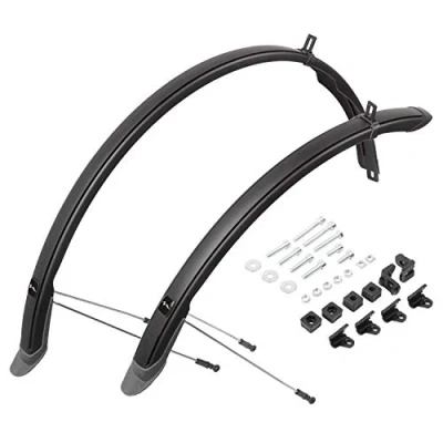 Image of M Wave Unisex Adult Max ll F+R Mudguard Set Black, 28 Inch