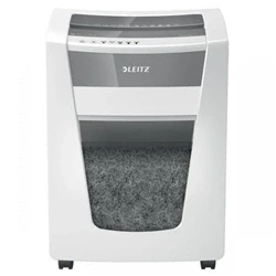 Image of Leitz IQ Office Pro P5 Micro Cut Paper Shredder, Shreds 17 15 Sheets (70 80 gsm), 30L Bin, White, 80051000