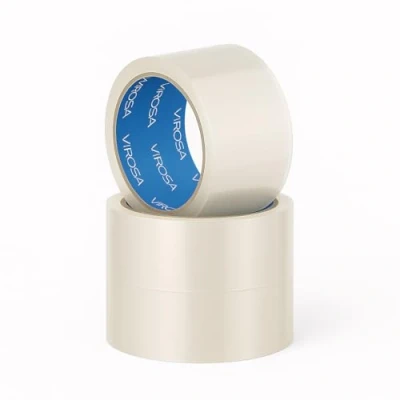Image of VIROSA EXTRA VALUE Packing Tapes 48mm x 66m Ideal as Fragile Tape Roll, Tape, Packaging Pack, Heavy Duty for Moving House, Box (3 rolls, Clear)